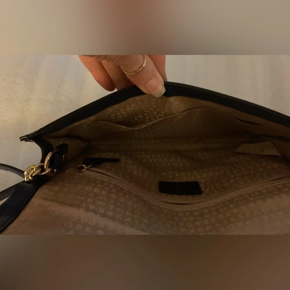Kate Spade New York Navy Flap Bag Gold Chain Shoulder/Crossbody NWOT w/ Dusty - Picture 12 of 13